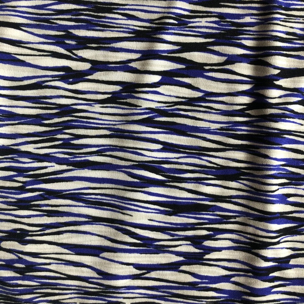 Liz Claiborne Blue & Cream Blouse - Picture 3 of 5